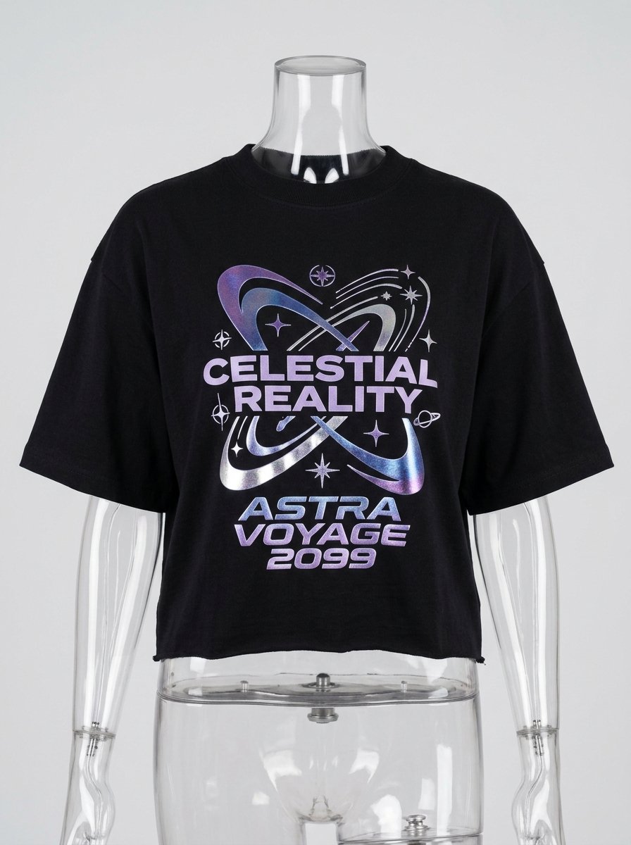 Celestial Reality Astra Boxy Crop Tee